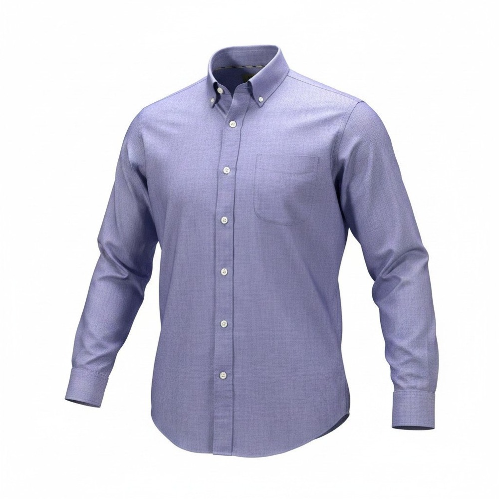 Class Club Gold Label Mens Purple Cotton Button Down Shirt Size 14 Long Sleeve